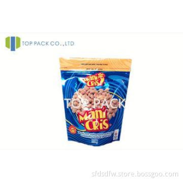Ziplock Printed Laminated Bags For Nuts Packaging Blue Yell